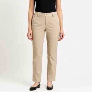 Talbots Khaki Straight-Leg Perfect Chino Pants 16P